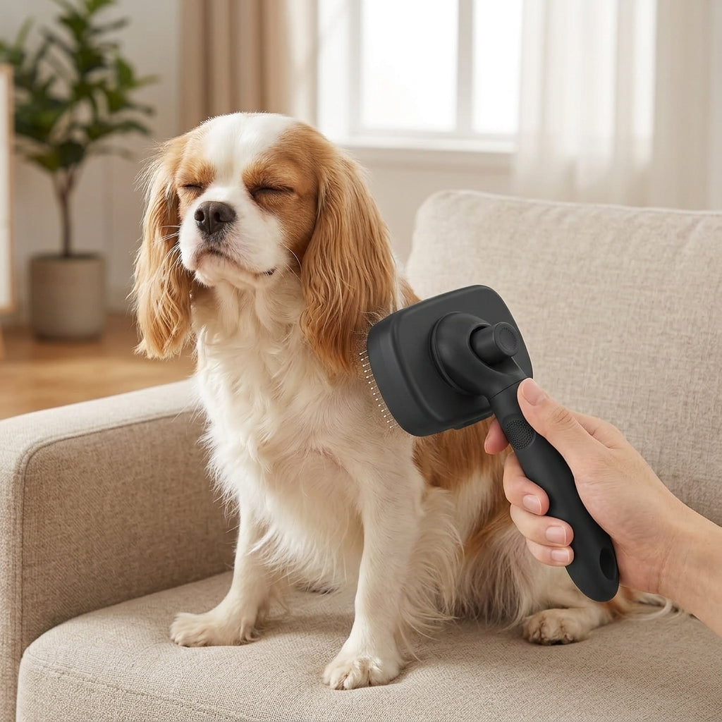 Self-Cleaning Deshedding Brush for Dogs, Cats & Puppies