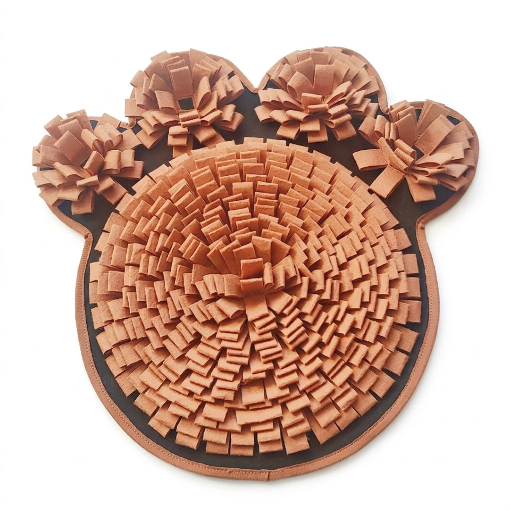 Paw-Shaped Snuffle Mat for Dogs – Felt Treat-Search Enrichment Game
