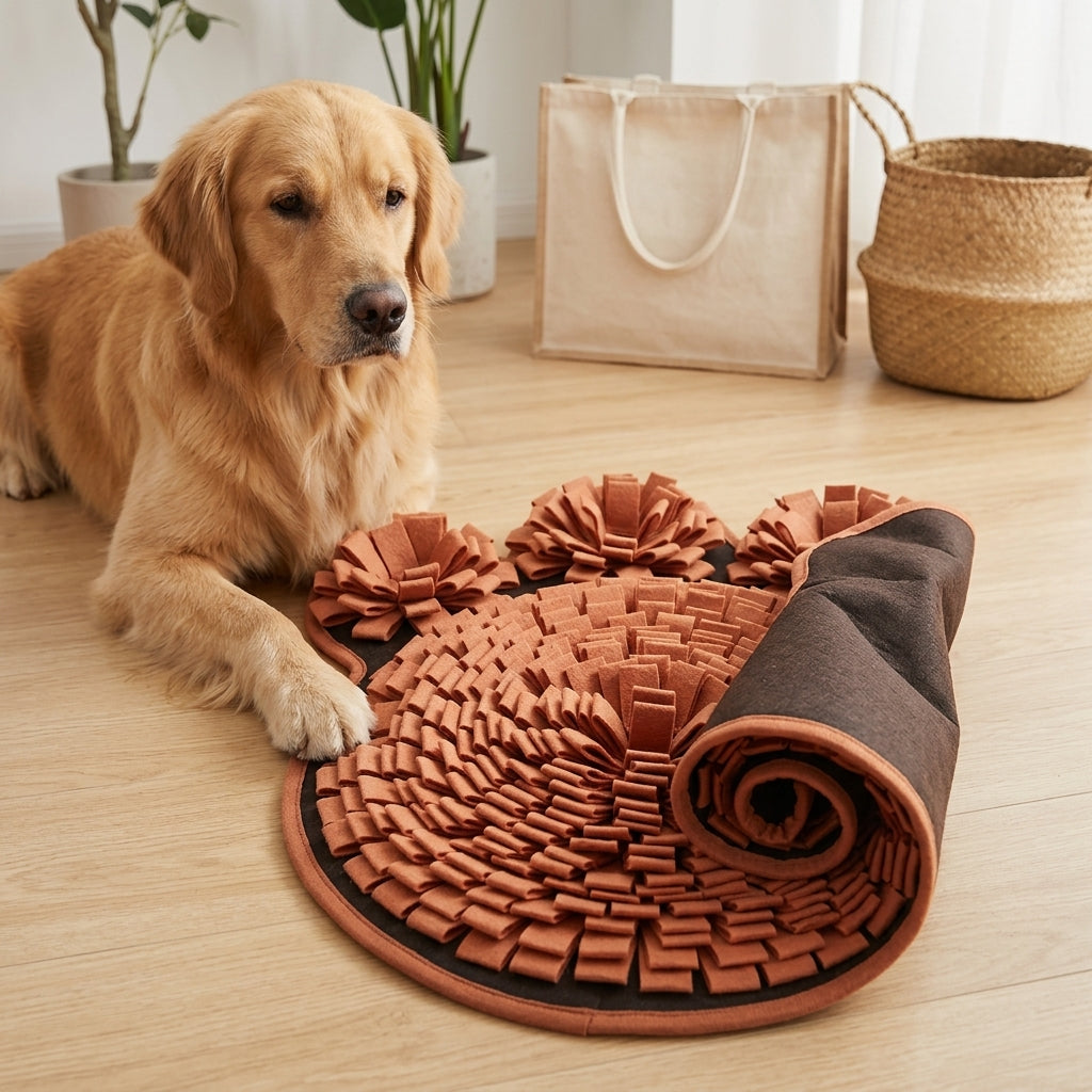 Paw-Shaped Snuffle Mat for Dogs – Felt Treat-Search Enrichment Game