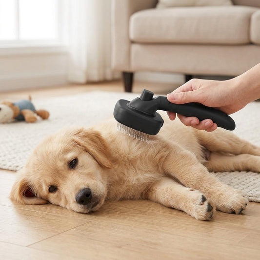 Self-Cleaning Deshedding Brush for Dogs, Cats & Puppies