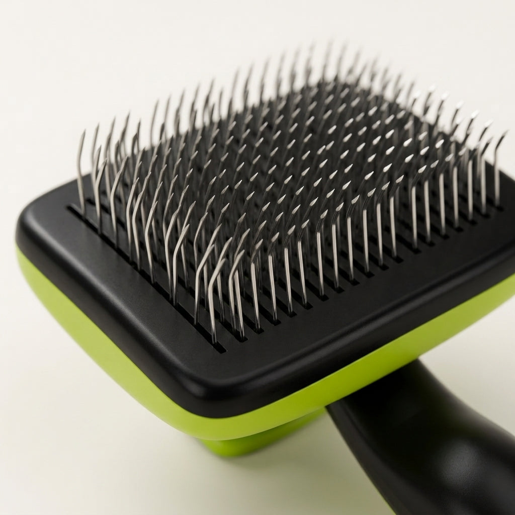 Self-Cleaning Slicker Brush for Dogs & Cats – Gentle Shedding Grooming Tool