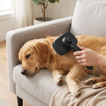 Self-Cleaning Deshedding Brush for Dogs, Cats & Puppies