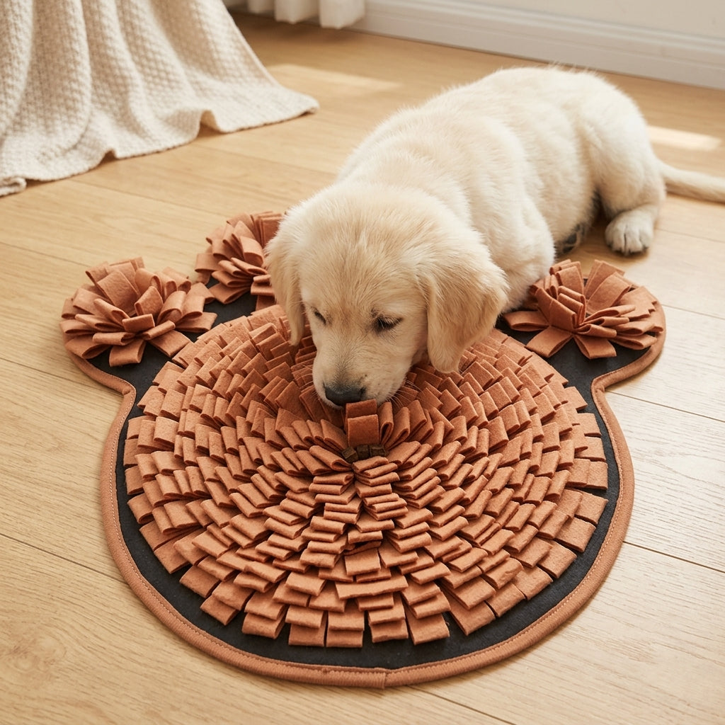 Paw-Shaped Snuffle Mat for Dogs – Felt Treat-Search Enrichment Game
